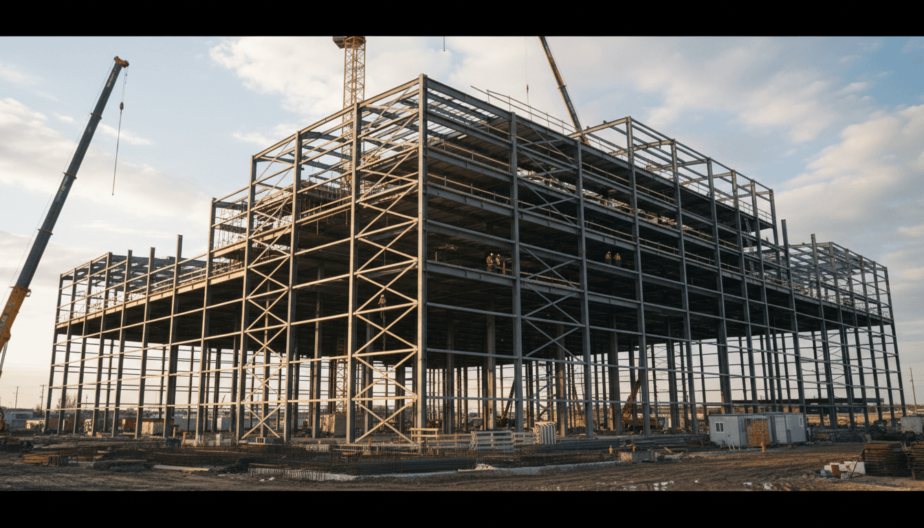 Steel building construction for sports infrastructure in Dubai